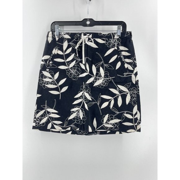Ann Taylor Loft Women's Embroidered Floral Mini Skirt Pockets Side Zip Size 6 - Picture 2 of 15